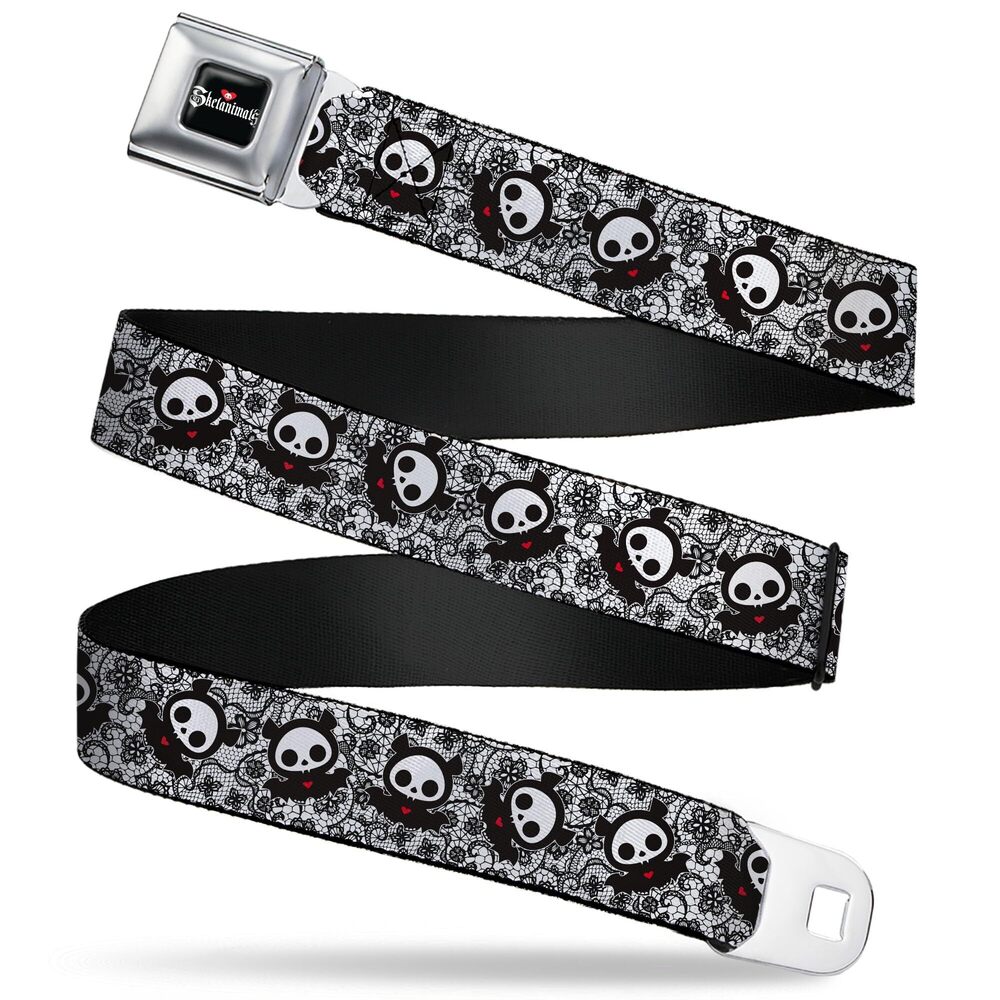 9401 Skelanimals Belt, Seatbelt Buckle Belt, Skelanimals Diego the Bat Pose